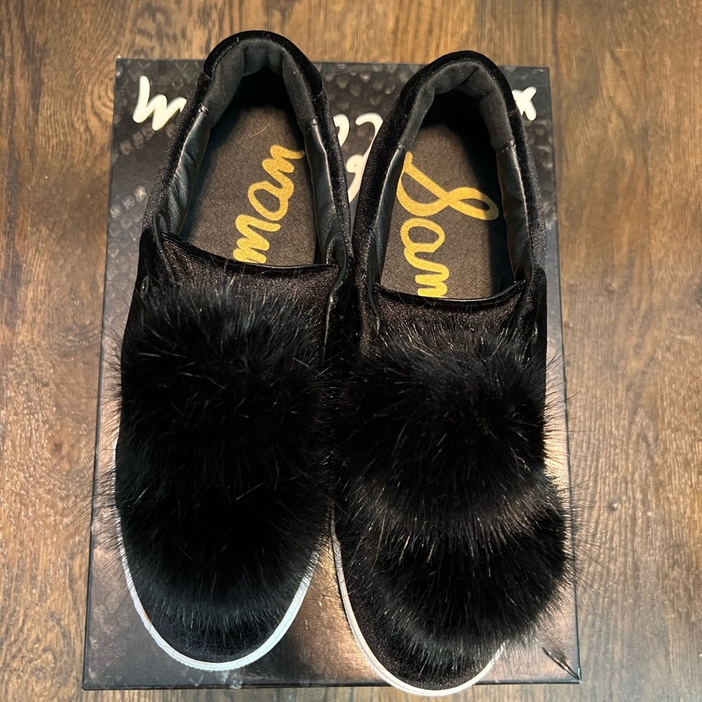 Sam Edelman Black Velvet Leya Sneaker